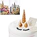 Unicorn Horn Silicone Mold with Ears and Eyes Set for Fondant Chocolates Candy Gumpaste DIY Cake Toppers (White)