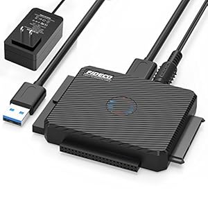 FIDECO SATA/IDE ハードディスク 変換アダプタ USB3.0 HDD/SSD対応 コンバータ 5Gbps高速伝送 最大3TB 光学ドライブ対応