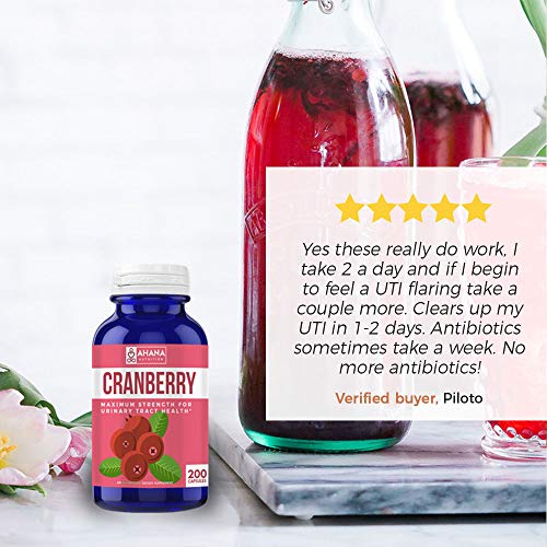 Cranberry Pills by Ahana Nutrition Natural Cranberry Supplement for