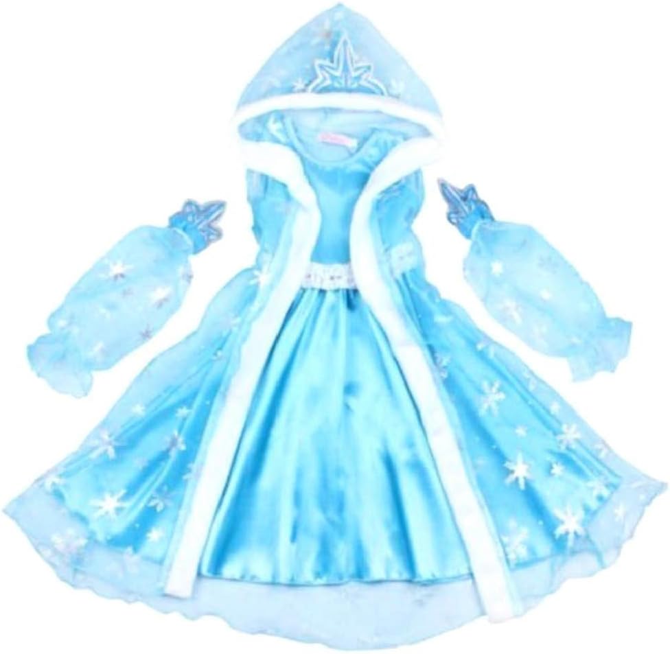 Costume Elsa Bambina Carnevale Vestito Principessa Dei Ghiacci Con  Cappuccio 9-10 Anni Travestimento Cosplay Ottimo Regalo Per Natale O  Compleanno Taglia 150 Bambini farmaki.gr
