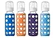 Lifefactory Glass Baby Bottles 4 Pack (9 oz. in Ocean, Sky, Orange, Royal Purple)