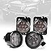 Xprite Smoke Lens Yellow LED Front Replacement Turn Signal Light & Fender Side Marker Light Assembly for 2014-2018 Jeep Wrangler JK JKU primary