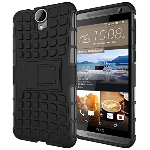 [SCIMIN]HTC One E9 Plus Case, E9+ Cover, Heavy Duty Dual Layer Shockproof / Impact Resistance Hybrid Rugged Cover Case with Built-in Kickstand for HTC One E9 Plus (Black)