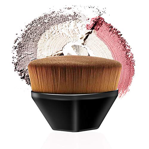 Powder Makeup Brushes Petal-Shaped Foundation Brush Face Makeup Brush Suitable for Mixed Liquid, Cream or Flawless Powder Cosmetics, Black