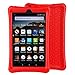 BMOUO Case for Fire 8 Tablet (7th and 8th Generation, 2017 and 2018 Release) - Light Weight Shock Proof Soft Silicone Back Cover for Fire 8, Red