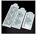 Flower Cake Decorating Tools Stencil Carved 3-Piece Classic Fondant Imprint Mat Set, Clear