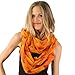 Cute Autumn Leaves Harvest Pumpkin Thanksgiving Wide Loop Infinity Scarf Orange