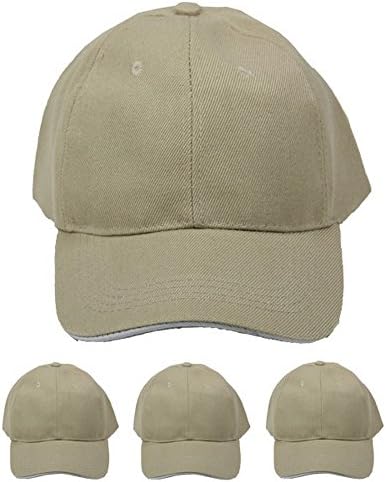 Plain Baseball Cap Blank Hat Solid Color Velcro Adjustable (tan)
