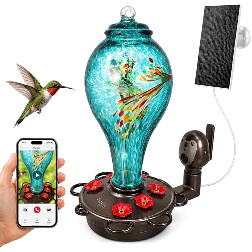 LUJII Smart Hummingbird Feeder with camera - best hummingbird feeder with camera for premium backyard bird watching