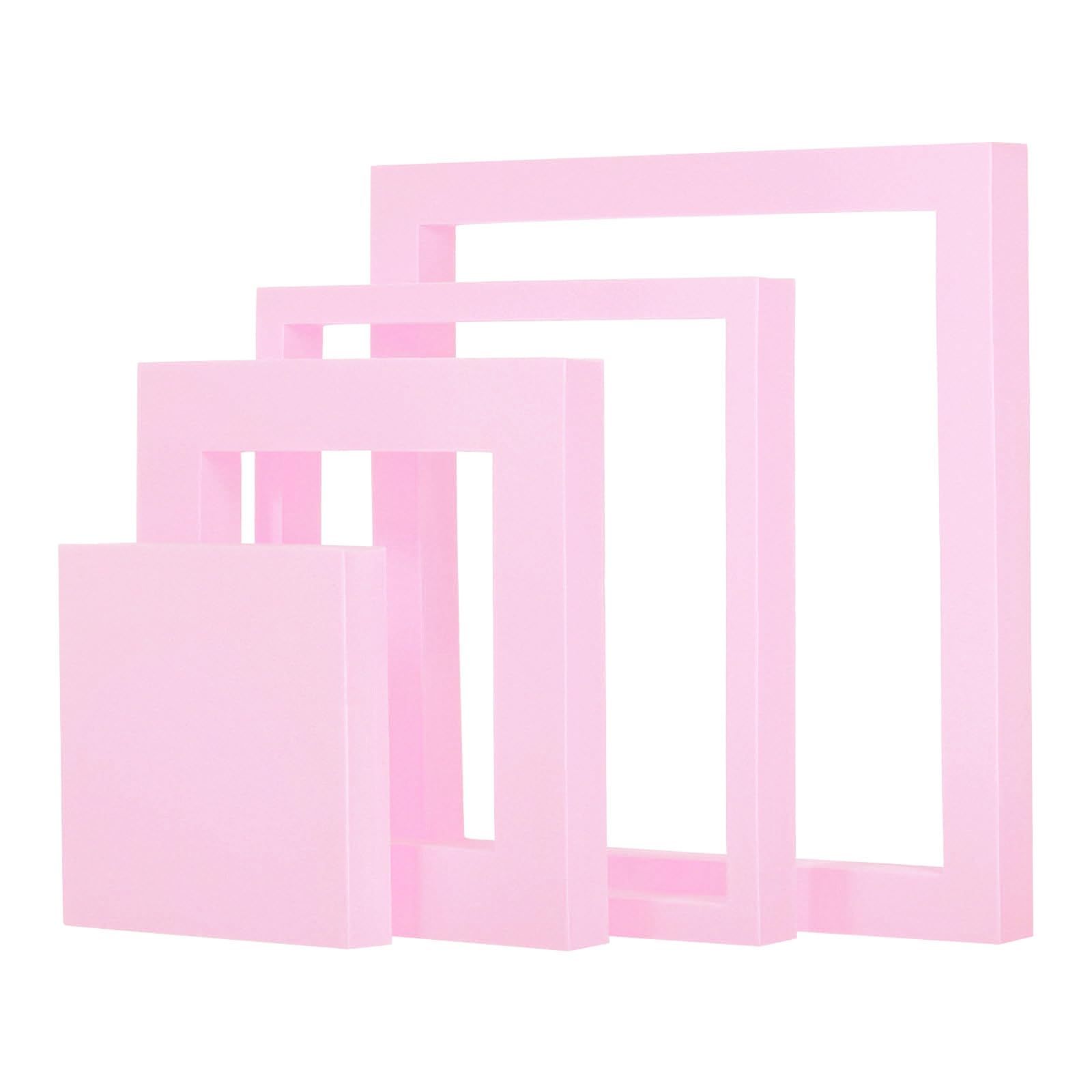 YOKIVE 1Set Photography Background Props Set, Hard Foam Photo Props | Geometric Cube for Photo Shoot (Pink, Square Combination)