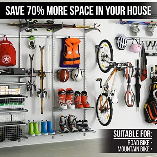 Comfecto Bike Rack Garage Wall Mount, 2 Pack Vertical Bicycle Storage