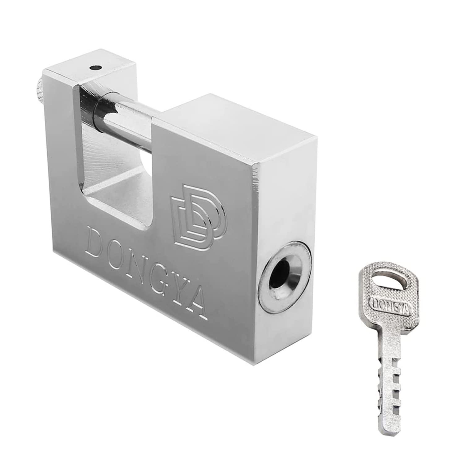 MroMax 1PCS Keyed Padlock 2.76" Wide Anti Rust Lock Waterproof Padlock for Outdoor Use Steel Body and Shackle, Keyed Different