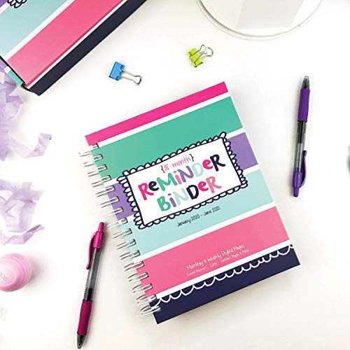 image for Denise Albright Reminder Binder 2020-2021 18-Month Planner w/ 361 Stic