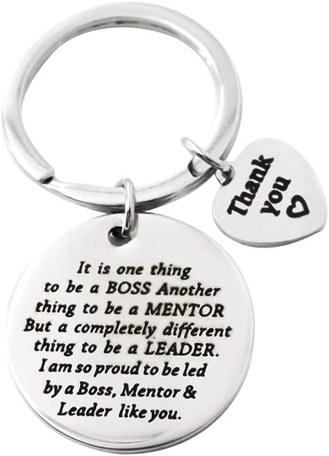 Hibetek Boss Gift Mentor Appreciation Gift Leader Thank You Gift Supervisor Keychain Boss Retirement Gift Gift from Staff