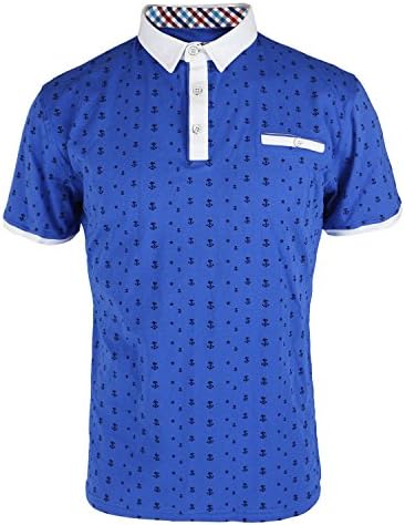Polo Shirts for Men, Cotton Printed Office Short Sleeve, Dry Fit Athletic Golf Casual T-Shirt