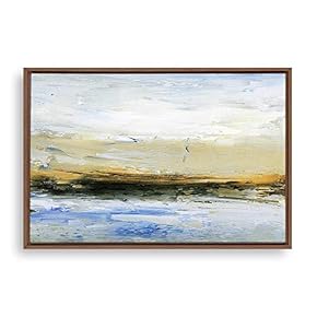 Framed Canvas Wall Art for Living Room, Bedroom Abstract Landscape Oil Painting Feature Canvas Prints for Home Decoration Ready to Hanging - 16x24 inches