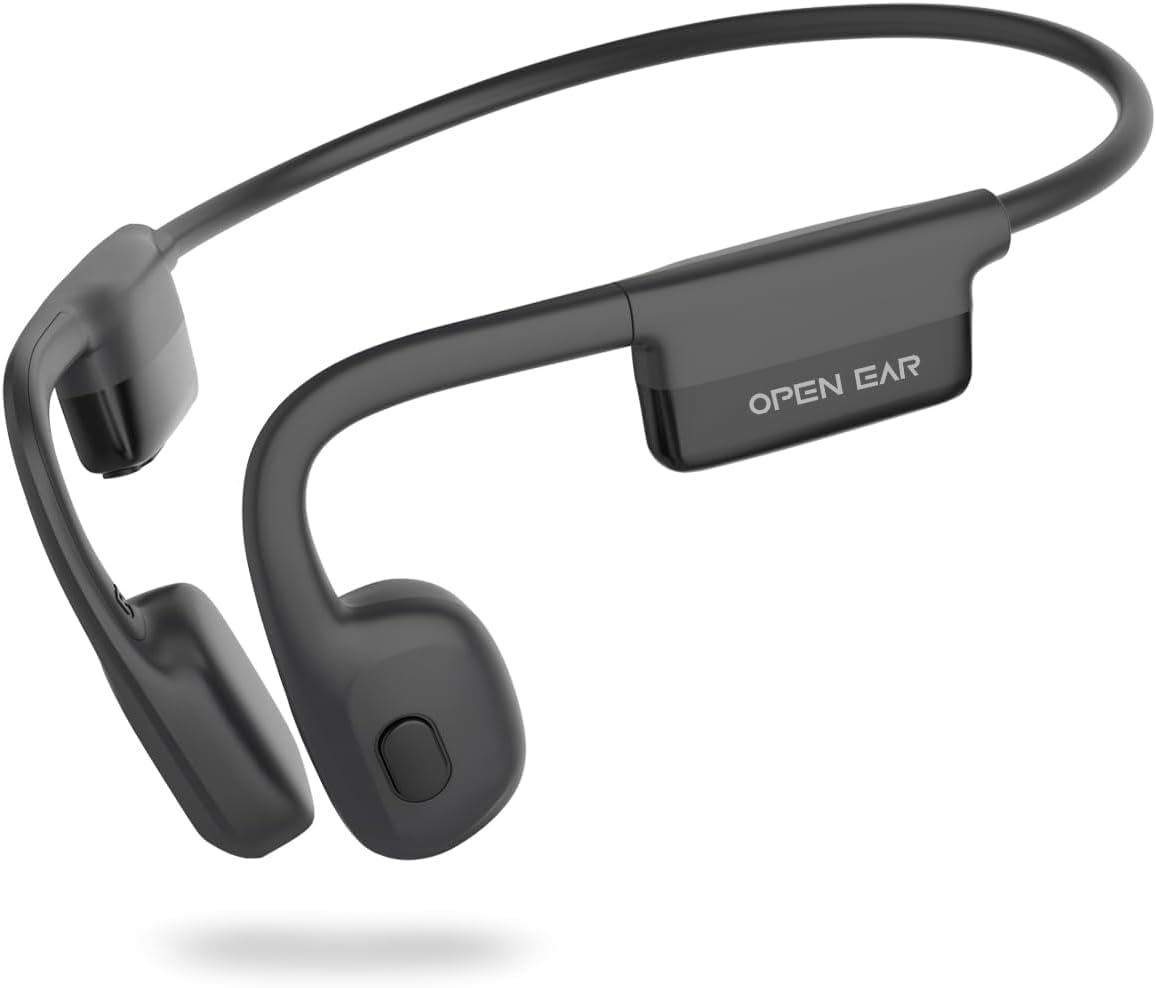 Photo 1 of SANOTO Bone Conduction Headphones Bluetooth 5.3,Open Ear Headphones with Dual-Microphone Noise Reduction,8H Long Battery Life,IPX6 Waterproof Sports Headphones for Working, Cycling, Training
