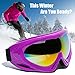 MIGAGA UV Protection Ski Goggles Adjustable Portable Motorcycle Bicycle Goggles Dustproof Scratch-Resistant CS Army Tactical Military Goggles Windproof Snowmobile Eyewear Outdoor Riding Glasses Purple