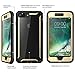 i-Blason Case for iPhone 8 Plus/iPhone 7 Plus, [Ares] Full-Body Rugged Clear Bumper Case with Built-in Screen Protector (Black/Gold)