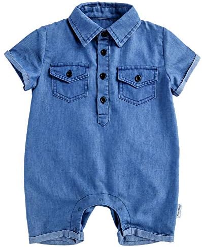 baby denim romper suit