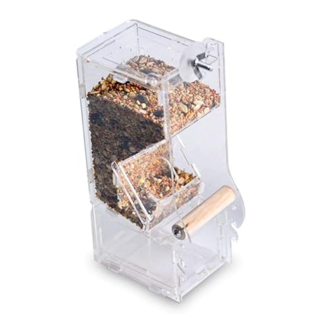 Geggur Automatic Bird Feeder No Mess Acrylic Bird Parrots Seed