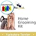 PetSpark Home Grooming Kit for Yorkshire Terrier, Special design set contains all the tools you need to groom your Yorkie. Stainless steel, small size, easy to use and carry w/ 3 hair bows included