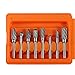 Drillpro 8 Pcs Double Cut Carbide Rotary Burr Set 6mm (0.24 inch) Shank File Power Tools Double Cut