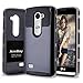 LG Tribute 2 Case,LG C40 Case,LG Leon / Tribute 2 / LS665/ Destiny L21G / Power L22C / Risio Case,AnnBay High Impact 2in1 Hybrid Dual Layer Armor Heavy Duty Cover Hard Case+Soft TPU Case (Black)