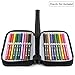 YOUSHARES 72 Slots Pencil Case - Handy Large Capacity Oxford Multi-layer Zipper Pencil Bag for Color Pen, Colored Pencils, Watercolor Pens, Makeup Brush, Cosmetic Brushes, Gel Pen and More (Black)