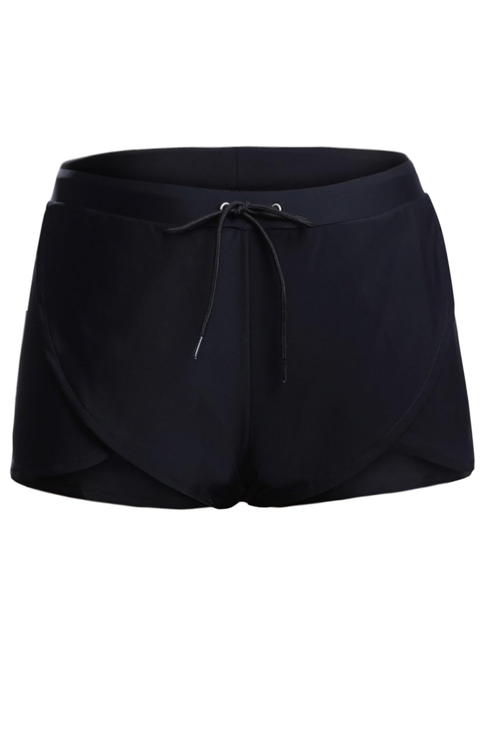 boldgal girl's beach swimwear drawstring bikini (black)