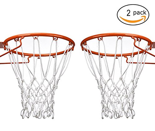 Esther Beauty Heavy Duty Basketball Net Professional All-Weather Outdoor&Indoor 12 Loops Net (White)