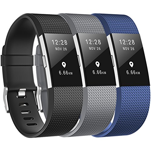 For Fitbit Charge 2 Bands Wristbands CreateGreat Silicone Replacement Charge 2 Accessory Original Color Print Pattern Bands Strap for Large or Small Size