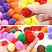 Caydo 600 Pieces 1 Inch Pom Poms for Valentine Hobby Supplies and DIY Creative Crafts Decorations, Assorted Colors
