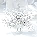 Barogirl Wedding Pearl Hair Comb Rhinestone Silver Hair Combs Decorative Bridal Wedding Hair Accessories for Brides and Bridesmaids YHC801