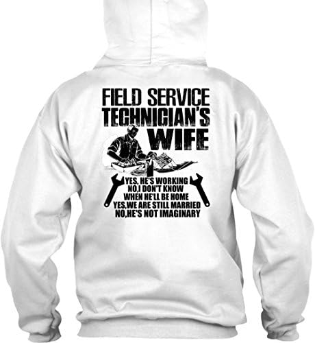 Papaya Tee Field Service Technician's Wife T Shirt, I Love Police T Shirt Hoodie (XXXL,White)