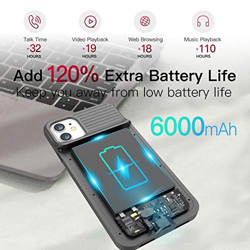 BOPPS Battery Case for iPhone 11, Newest 6000mAh Light & Slim Portable