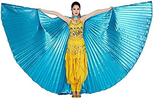 Imported Shining Belly Dance Costume Isis Wings for Fanncydress - Silver (Purple)