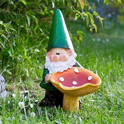 SMART SOLAR 5030328 FIGURA GNOMO C/SETA 22CM, Black