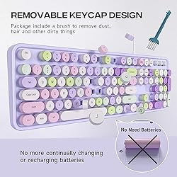 MOFII Wired Keyboard, Cute Colorful Keyboard Full