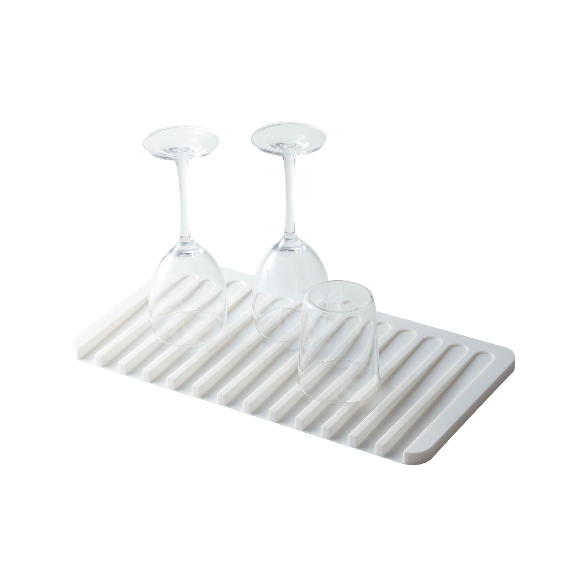 Yamazaki Drainer Tray, Silicone, White, One Size