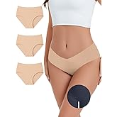 Leovqn Camel Toe Concealer Underwear for Women V Waist Cameltoe Proof No Show Panties Seamless Workout Underwear