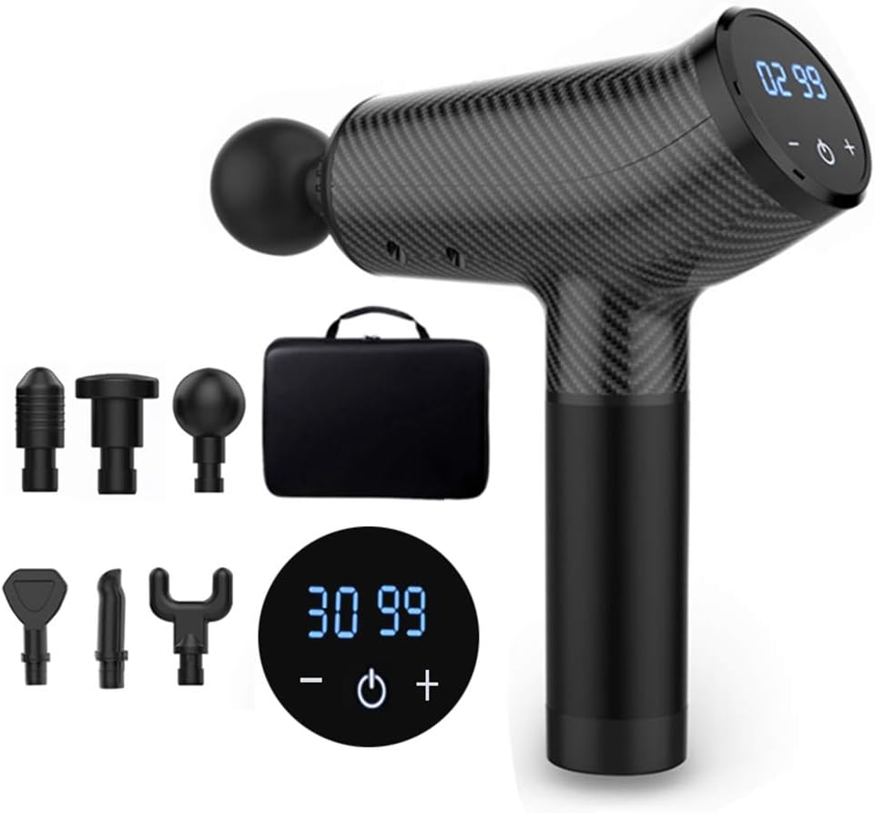Lzour Handheld Deep Massage Gun Professional Personal Massage Device to Relax Body Massage Gun Helps Relieve Muscle Soreness and Stiffness