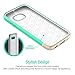 Galaxy S6 Case , Maxboost Vibrance Series, Samsung Galaxy S6 Case Soft Interior Scratch Protection Slider Style Hard Case for Samsung Galaxy S6 (2015) - Turquoise / Champagne Gold