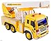 Memtes Friction Powered Hoist Bucket Construction Cherry Picker Lift Truck Toy with Lights and Sounds for Kids