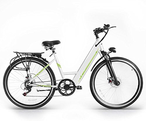 26'' Outdoor Electric Bicycle 36V Built In Lithium-Ion Battery 6-Speed E-Bike with Backseat Bracket Handlebar Display [US STOCK]