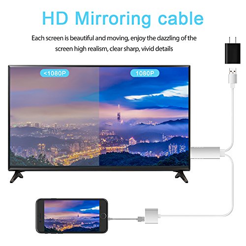 Lightning to HDMI Cable for IOS/Android, 3-in-1 Lightning/Micro USB/Type-C to HDMI Adapter 1080P Digital AV Adapter HDTV MHL Cable Support iPhone,iPad,Android Smartphones on HDTV Projector