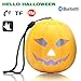 Pumpkin LED Lights Halloween Gift and Ghosts Sound Wireless Portable Speaker Bluetooth Lamp for Christmas, Holiday, Festival, Party Decor(Yellow)