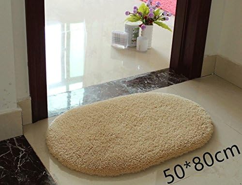 Pertique Non-slip Bath Rug Microfiber High Absorbent Soft Bath Mat ,Beige