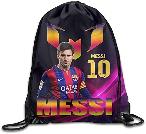 Quasi Leo Messi 2 Custom Large Drawstring Sport Backpack Sack Bag Sackpack
