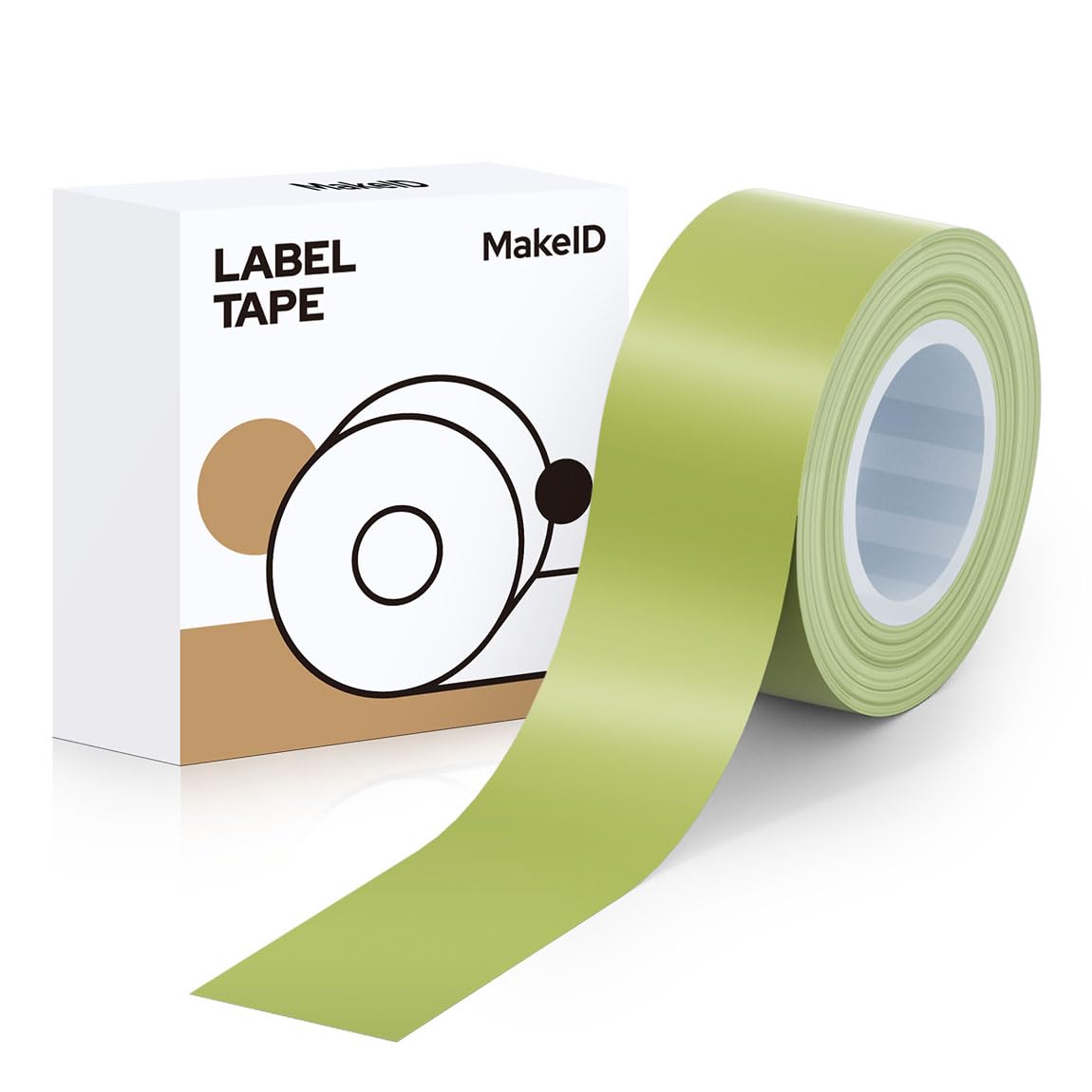 MakeID 0.63" x 13' Label Tape Compatible with MakeID Label Makers L1 Q1 Refills Waterproof Laminated Custom Stickers Office Labels Replacement 16mm x 4m